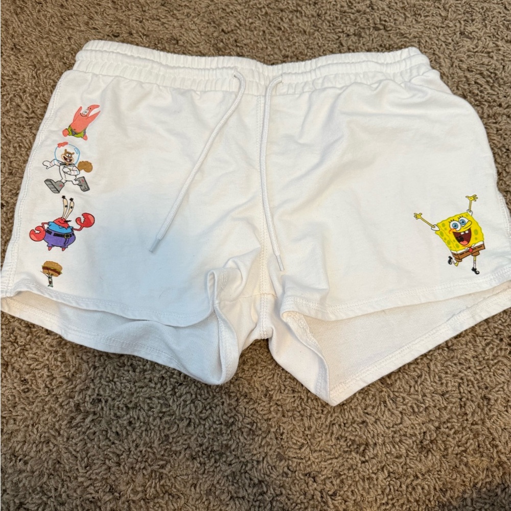 Nickelodeon White Graphic Shorts